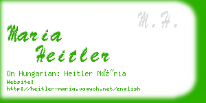 maria heitler business card